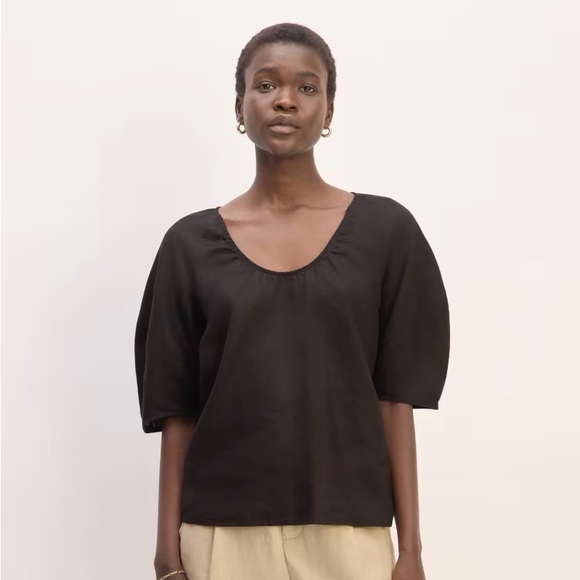 NWT Everlane The Scoop Top in Linen - Picture 2 of 2